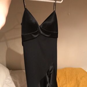 Black formal dress high-low